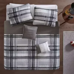 Gray Jax Plaid 4-pc. Twin/Twin XL Comforter Set