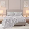 Gray Leopard Print Satin 4-pc. Queen Sheet Set