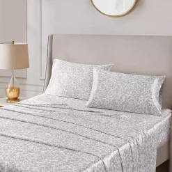 Gray Leopard Satin Standard 2-pc. Pillow Case Set