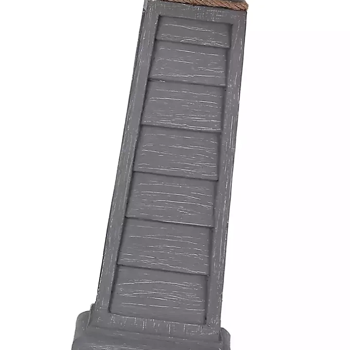 Gray Louvered Shutter Table Lamps, Set of 2