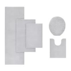 Gray Marshmallow Contour Bath Mat, 24 in.