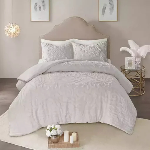 Gray Medallion Full/Queen 3-pc. Comforter Set