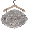 Gray Metal Laundry Room Wall Plaque