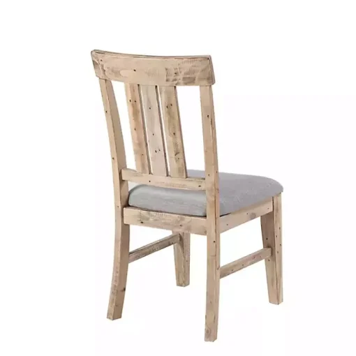 Gray Natural Wooden Sonoma Dining Chairs, Set of 2