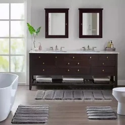 Gray Pearl Tufted Bath Mat, 34 in.