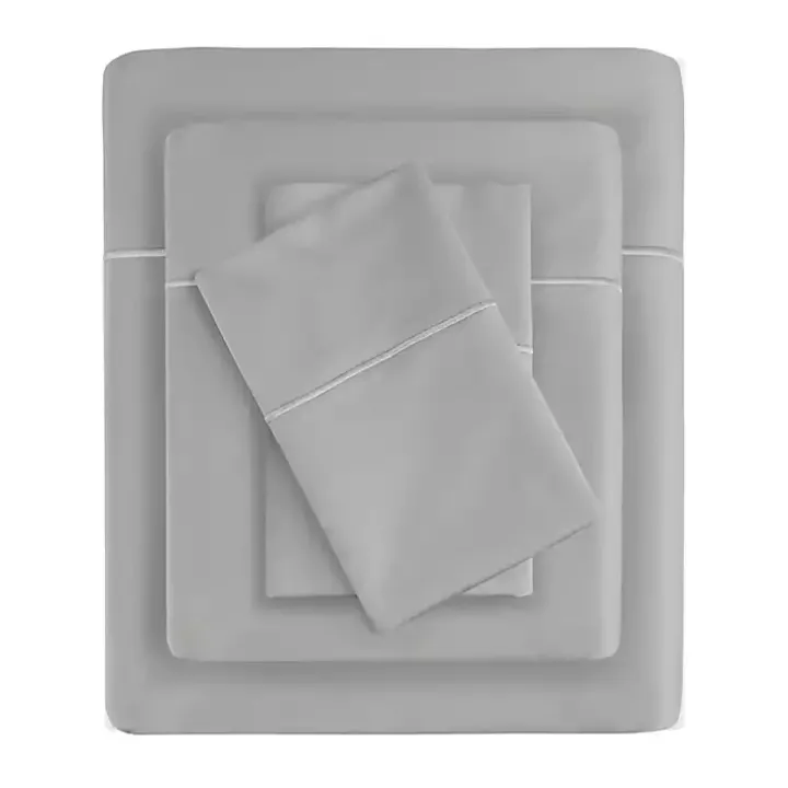 Gray Pima Cotton Sateen 4-pc. King Sheet Set