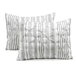 Gray Pintuck Stripe King 5-pc. Comforter Set