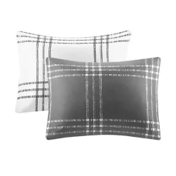 Gray Plaid Dayton 3-pc. King Comforter Set
