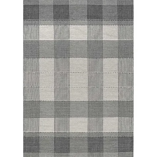 Gray Plaid Emily Henderson x RugsUSA Area Rug, 3x5
