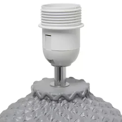 Gray Purled Ceramic Table Lamp
