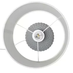 Gray Purled Ceramic Table Lamp