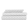 Gray Quatrefoil 4-pc. King Sheet Set