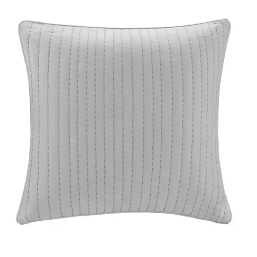 Gray Quilted Euro Sham