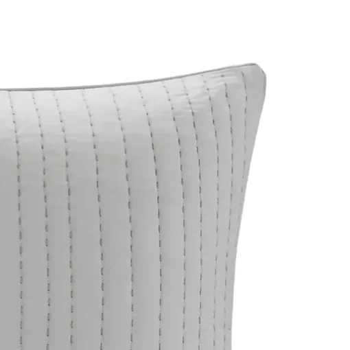 Gray Quilted Euro Sham