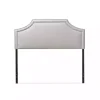 Gray Scalloped Corner Queen Headboard