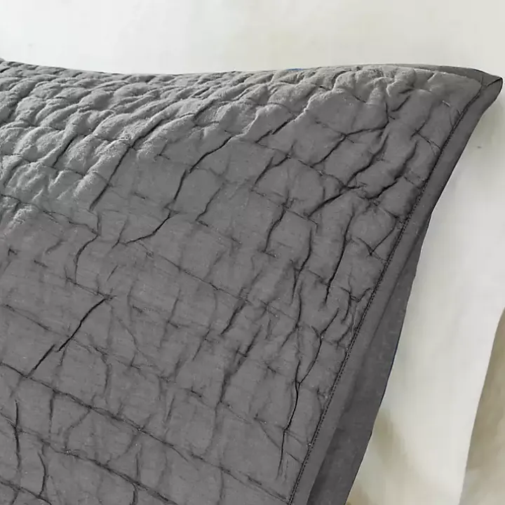 Gray Serene Quilted 3-pc. King Coverlet Set