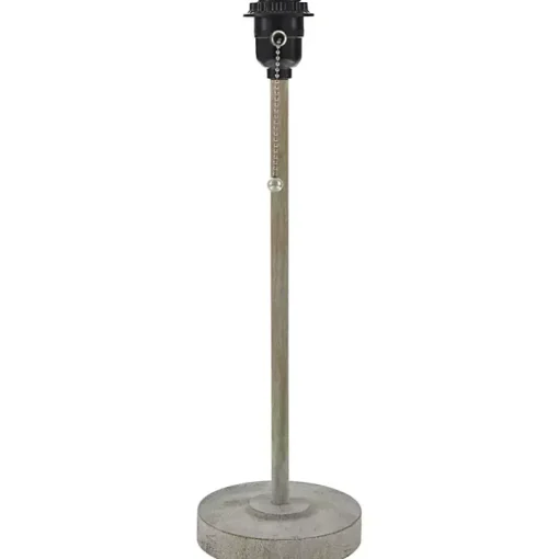 Gray Sirocco Table Lamp with Rattan Shade