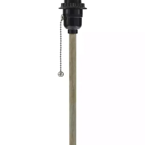 Gray Sirocco Table Lamp with Rattan Shade