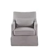 Gray Skirted Swivel Martha Stewart Accent Chair
