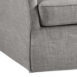 Gray Skirted Swivel Martha Stewart Accent Chair