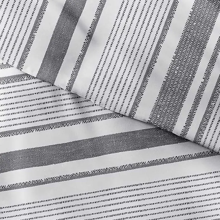 Gray Soft Striped 3-pc. King Duvet Cover Set