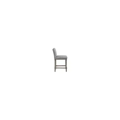 Gray Spindle Legs Counter Stool