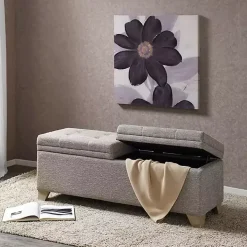 Gray Split Seat Jackson Storage Bench