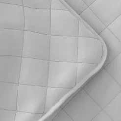 Gray Stitched Diamond 3-pc. King Quilt Set