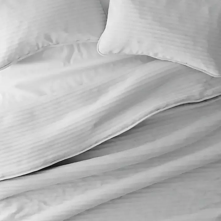 Gray Stitched Stripes 2-pc. Twin Quilt Set