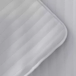 Gray Stitched Stripes 2-pc. Twin Quilt Set