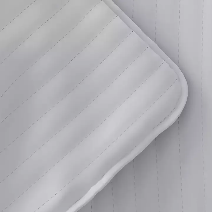 Gray Stitched Stripes 2-pc. Twin Quilt Set