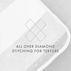 Gray Striped Reversible 3-pc. Queen Quilt Set