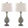 Gray Teardrop Table Lamps, Set of 2