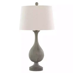 Gray Teardrop Table Lamps, Set of 2