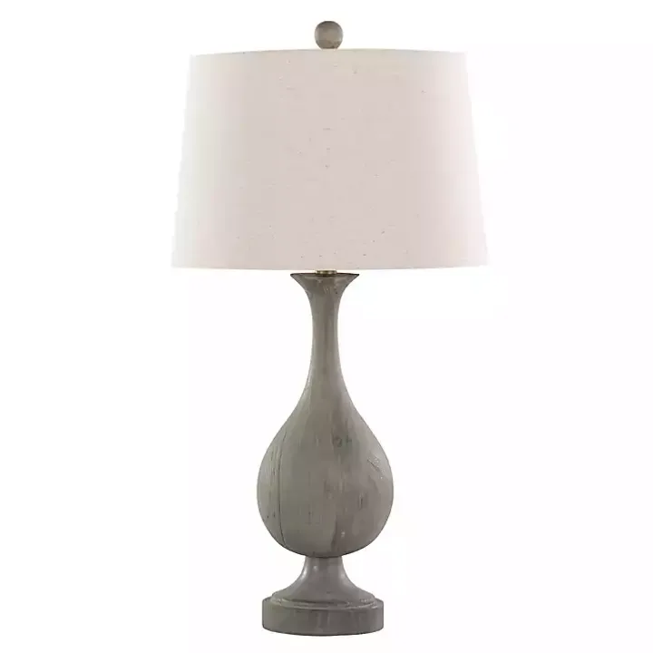 Gray Teardrop Table Lamps, Set of 2