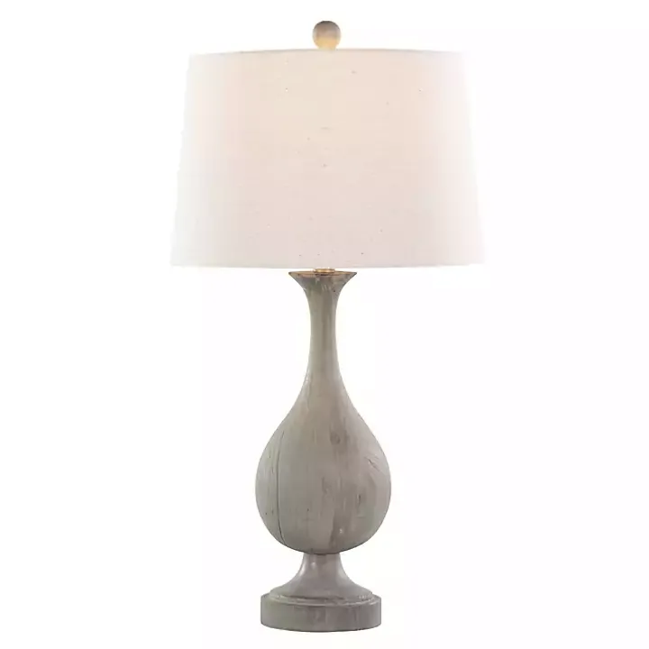 Gray Teardrop Table Lamps, Set of 2