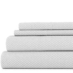 Gray Tiny Hearts 3-pc. Twin Sheet Set
