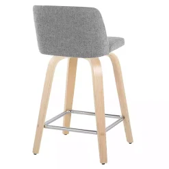 Gray Torino Upholstered Counter Stools, Set of 2