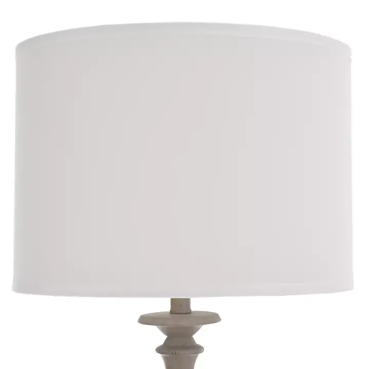 Gray Traditional Spindle Floor Lamp