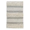Gray Tufted Stripes Woven Bath Mat