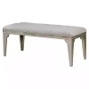 Gray Tufted Upholstered Silver Dining Bench
