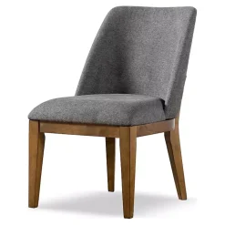 Gray Upholstered Cassie Dining Chairs, Set of 2