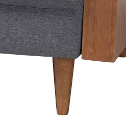Gray Upholstered Harley Walnut Sofa