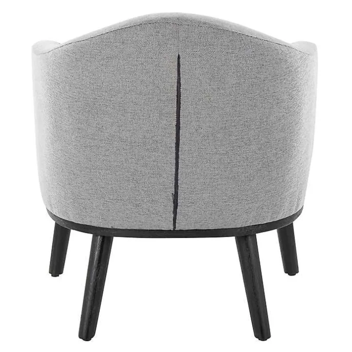 Gray Upholstered Midcentury Modern Accent Chair