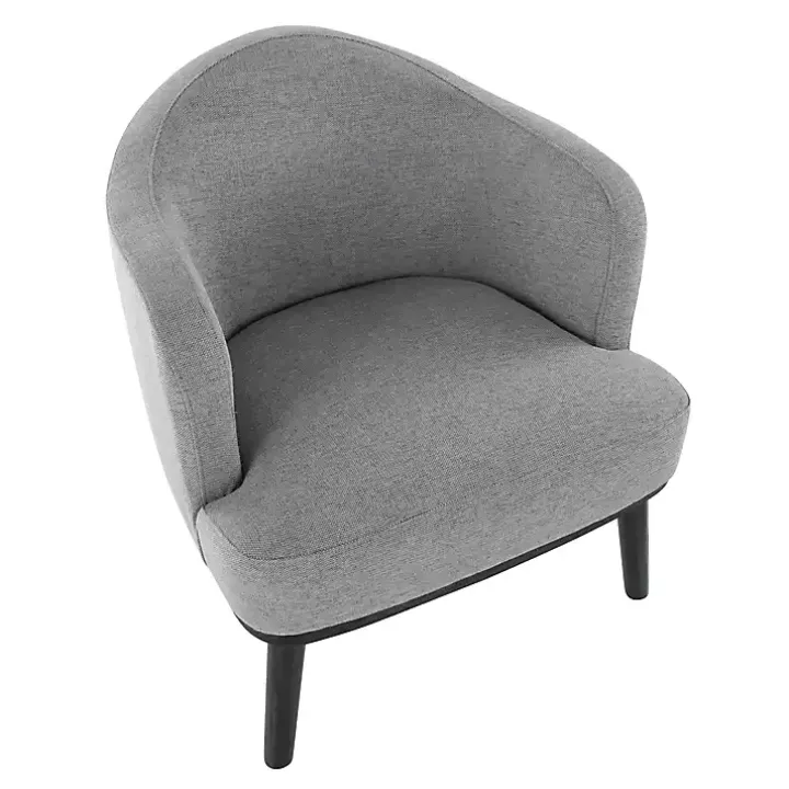 Gray Upholstered Midcentury Modern Accent Chair