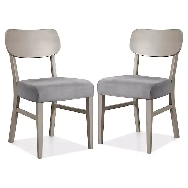 Gray Upholstered Porter Dining Chairs, Set of 2