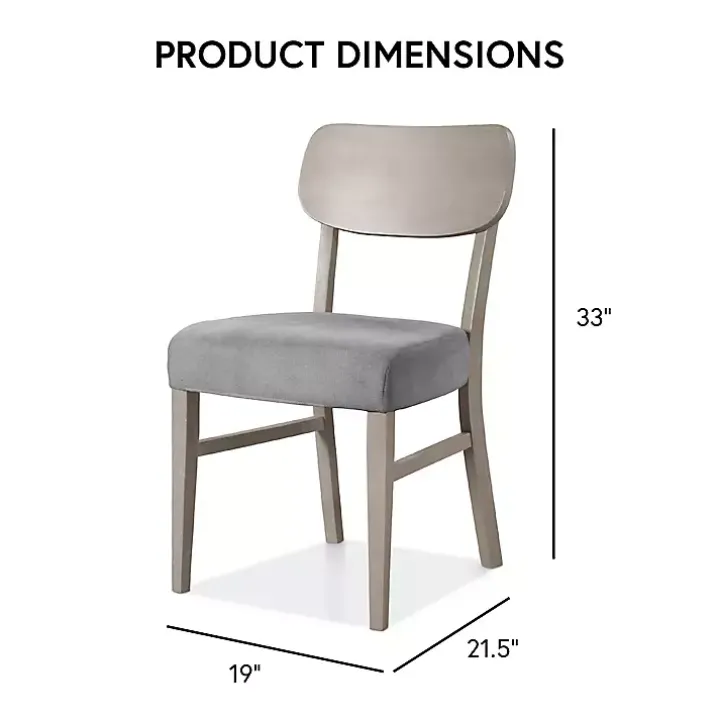 Gray Upholstered Porter Dining Chairs, Set of 2