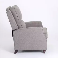 Gray Upholstered Rowan Push Back Recliner