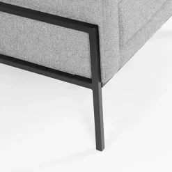 Gray Upholstered Square Accent Chair