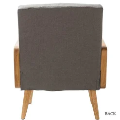 Gray Upholstered Velvet Accent Chair